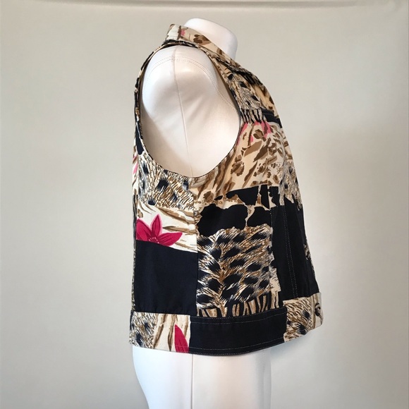 WESTBOUND Animal Print Floral Vest - Picture 4 of 6
